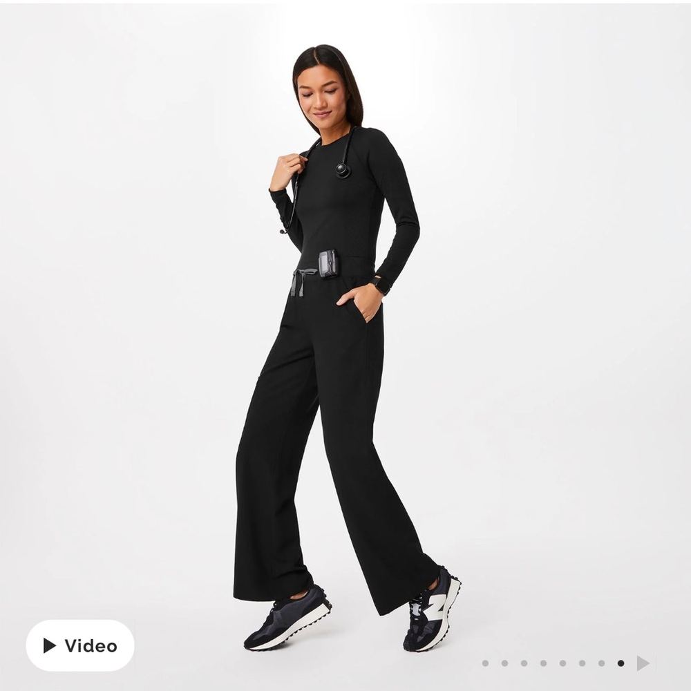 High Waisted Isabel Wide Leg Scrub Pants
